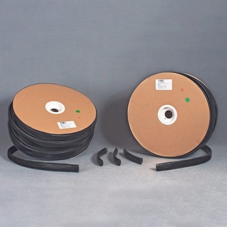 Guaina Trecciata In Poliestere Nera MASTERLINE – Bobina 5 Metri, Diametro Min 20mm Max 40mm
